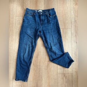 Mango MNG Denim Mom Jeans Size 10 28” Inseam Medium Wash